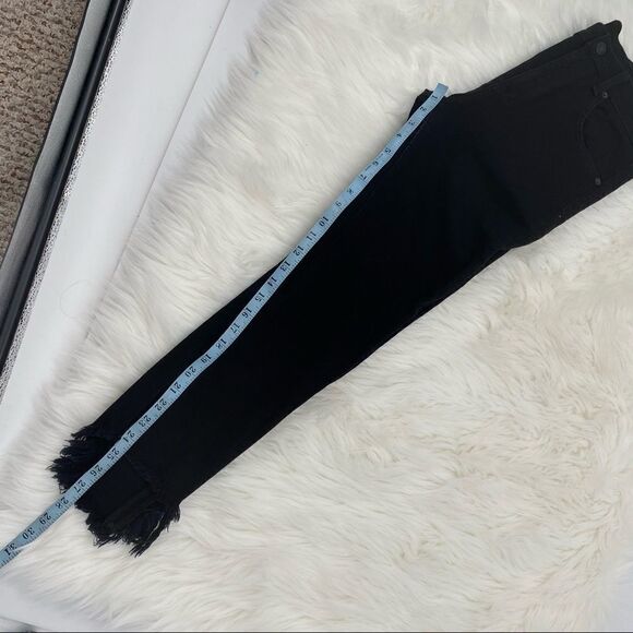 Rag & Bone 10 inch Capri Black Destroyed Hem‎ Jeans Size 6 - Picture 13 of 14